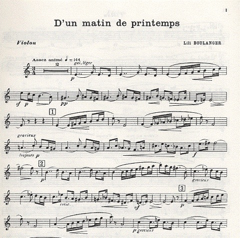 Boulanger, Lili: Matin de Printemps (violin or flute & piano)