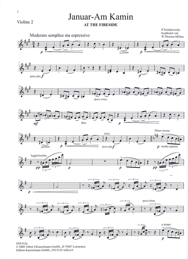 Tchaikovsky, P.I.: The Seasons, Vol.1 for String Quartet (set of parts)