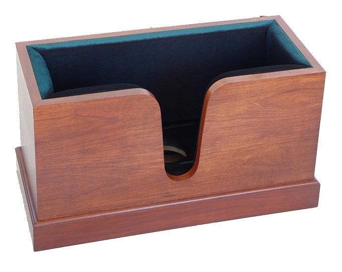 Lemurian Crafts cherry veneer cello stand with bow holder,