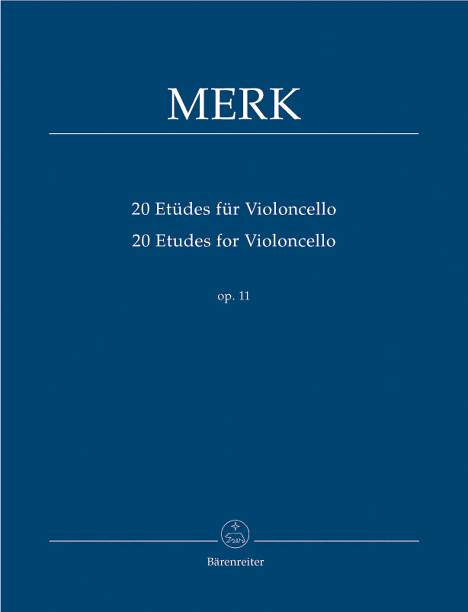 Merk, Joseph (Rummel):20 Etudes for Violoncello (cello), Barenreiter