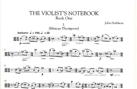 Harbison, John: The Violist's Notebook Books 1 and 2 (solo viola)