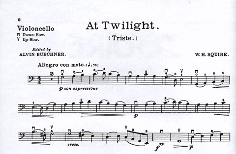 Squire, W.H.: At Twilight;Triste (cello & piano)