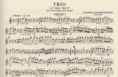 Beethoven, L.van: Trio Op.87 for 2 Violins & Viola