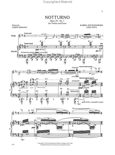 Szymanowski, Karol: Notturno & Tarantella Op.28 No.1 & 2 (violin & piano)