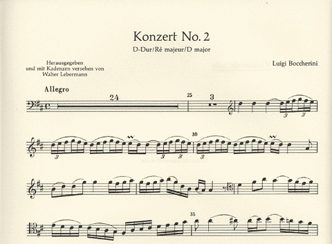 Boccherini, Luigi: Concerto No.2 in D (cello & piano)