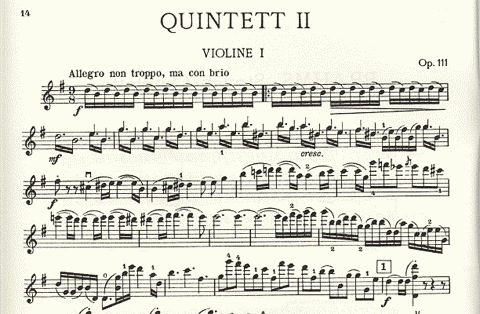 Brahms, Johannes: String Quintet No.2, Op. 111 in G Major (2 violins, 2 violas, cello)