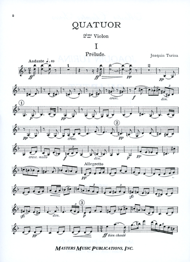 Turina, Joaquin: String Quartet (set of parts)