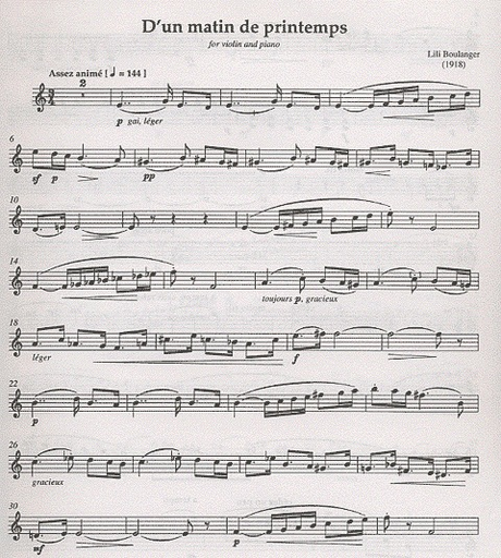 Boulanger: Matin de Printemps (violin & piano)