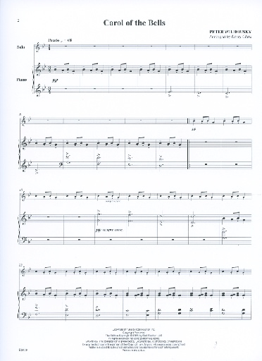 Wilhousky, Peter (Clark): Carol of the Bells (bass & piano)