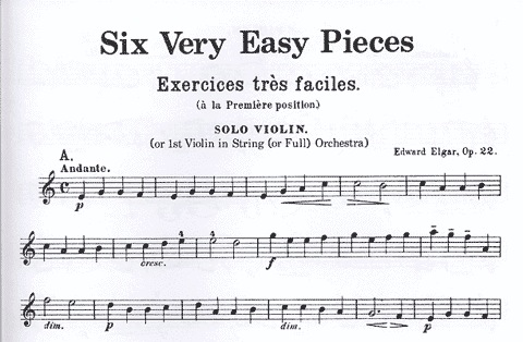 Elgar, Edward: Six Very Easy Pieces Op.22 (violin & piano)
