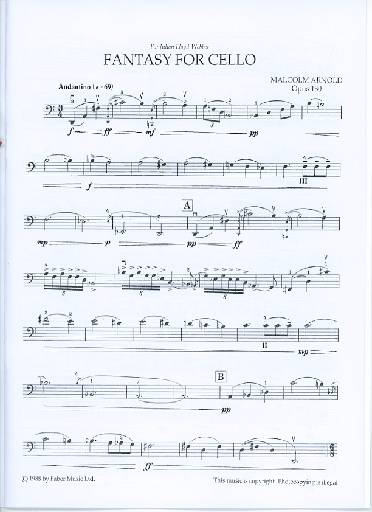 Arnold, Malcolm: Fantasy for Cello Op.130