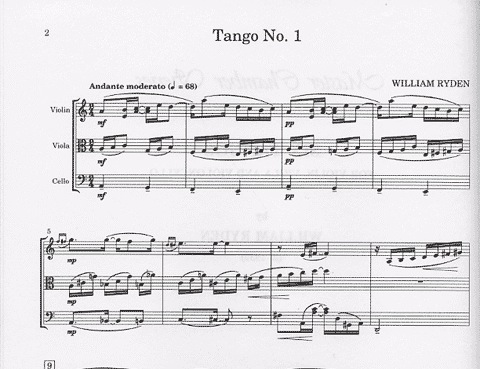 Ryden, William: 6 Tangos (violin, viola, cello)score & parts