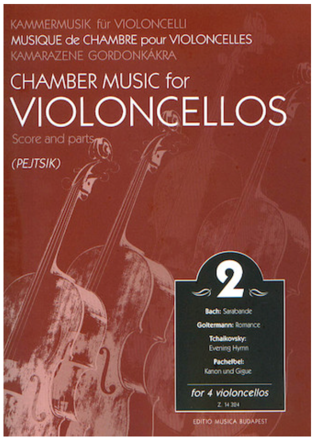 Pejtsik: Chamber Music for Violoncellos Vol.2 (4 cellos), Edito Musica Budapest