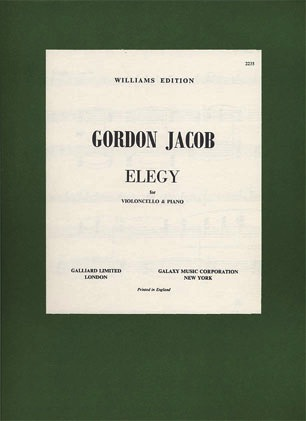 Jacob, Gordon: Elegy (cello & piano)