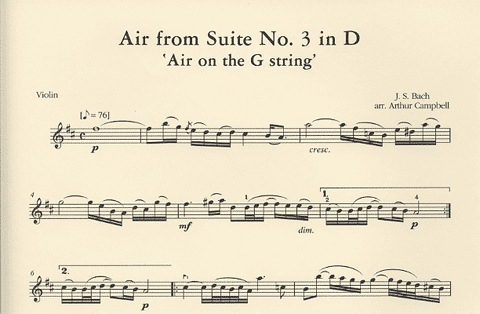 Bach, J.S. (Campbell arr): ''Air on the G String'' from Suite #3 in D (violin/CD)