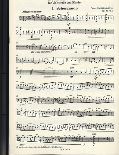 Cui, Cesar: Deux Morceaux, Op. 36 (cello & piano)