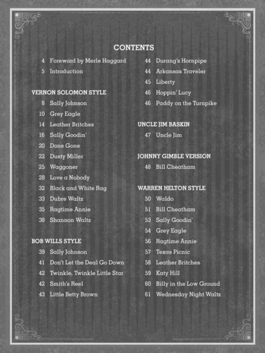 Haggard, Merle: Swinging Texas Fiddlin' (violin) Hal Leonard