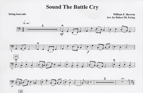 Ewing, R.M.: Sound the Battle Cry (Bass & Piano)