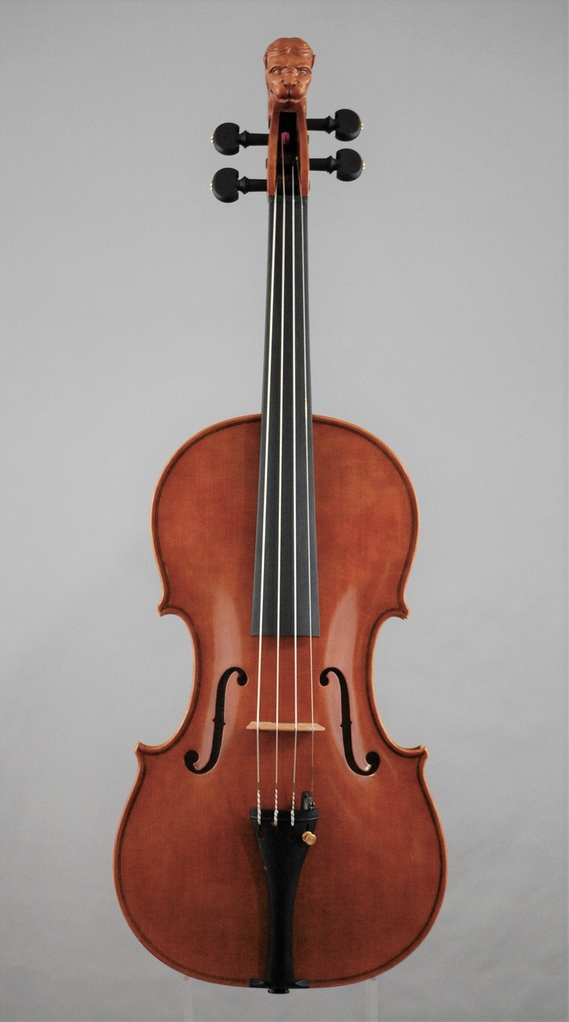Joseph Liteh Liu violin with lion's head scroll, 2021, fecit Kansas City, Missouri, USA