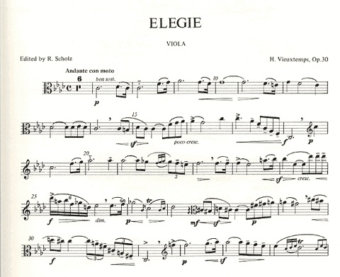 Vieuxtemps, H.: Elegie for Viola and Piano, Op.30 (viola, and piano)