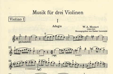 Mozart, W.A.: Adagio, Minuet & Rondo (3 Violins)
