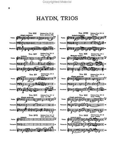 Haydn, F.J.: Piano Trios Vol.3,#13-17 Kalmus edition (violin, Cello, Piano)