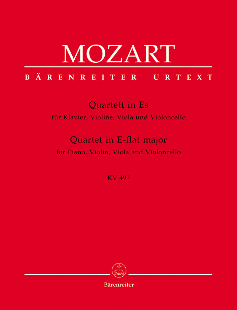 Mozart, W.A.: Piano Quartet in Eb Major KV 493 (piano, violin, viola, cello) Barenreiter Urtext