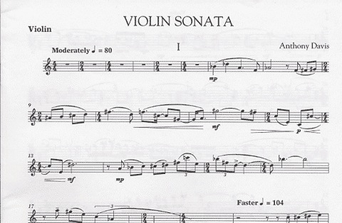 Davis, Anthony: Sonata 1991 (violin & piano)