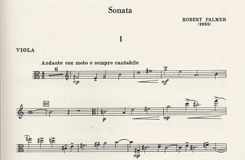 Palmer, Robert: Sonata (Viola)