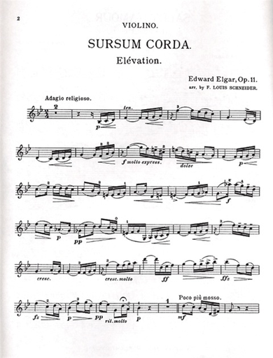 Elgar: 3 Pieces - Salut d'Amour, Sursum Choda, Canto Populare (violin & piano) LudwigMasters