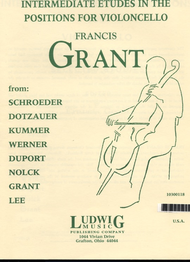 Grant, Francis: Intermediate Etudes in the First Position for Violoncello (cello) Ludwig Masters