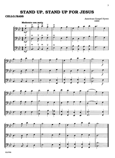 Ryden (arr): Sacred Trios for All (3 Cellos/Basses)