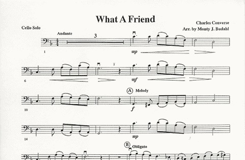 Budahl, M.J.: What a Friend (Cello & Piano)
