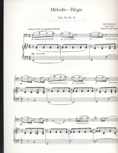 Massenet: Melodie - Elegie Op.10, No. 5 (cello, piano)