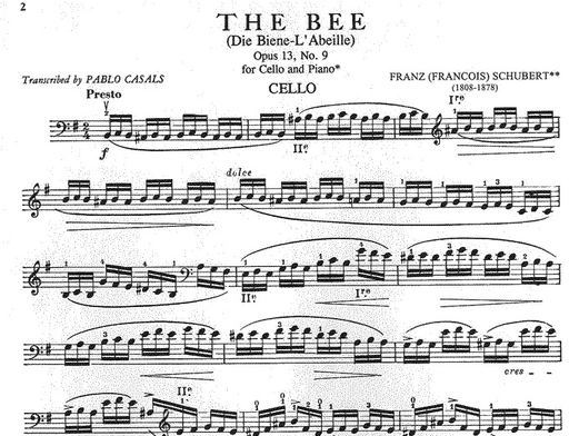 Schubert, Franz: The Bee (cello & piano)