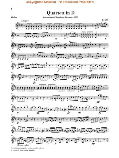 Mozart, W.A. (Wiese, ed.): Flute Quartet (flute, violin, viola, cello)