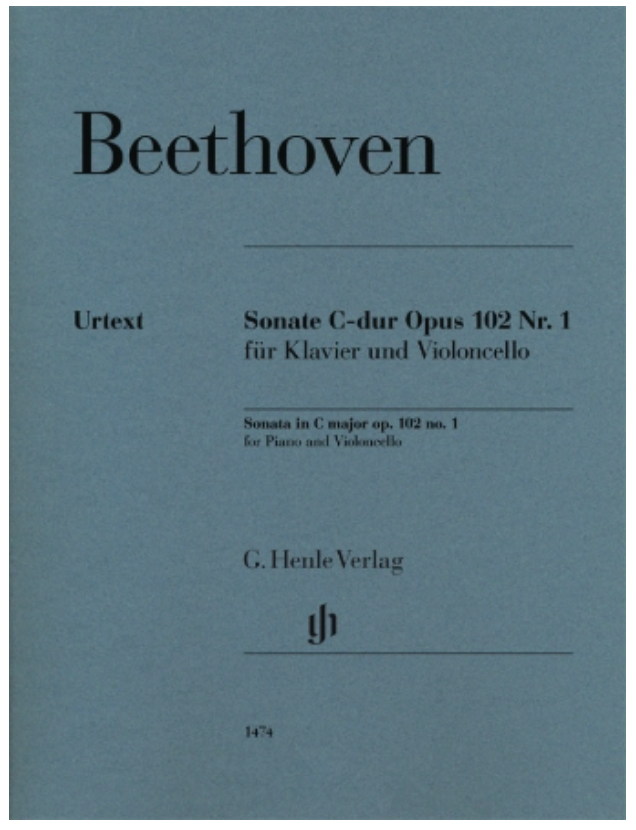 Beethoven: Cello Sonata in C Major, Op. 102, No. 1 (cello and piano) Henle