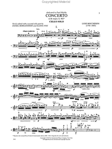 Boccherini: Concerto in Bb, Commentary & Preparatory Exercises (cello)
