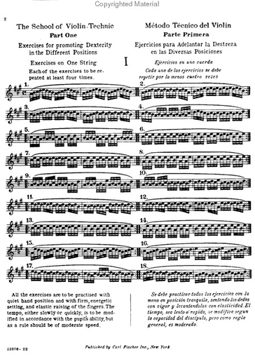 Schradieck: The School of Violin Technics Bk.1