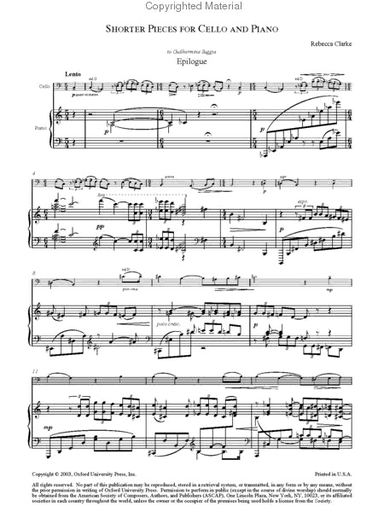 Clarke, R.: Shorter Pieces )Cello and Piano)