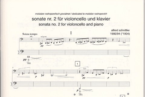 Schnittke, Alfred: Sonata No.2 (cello & piano) & improvisation No.2 for cello solo