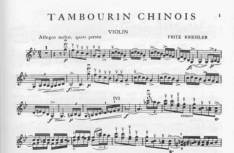 Kreisler, Fritz: Tambourin Chinois (violin & piano)