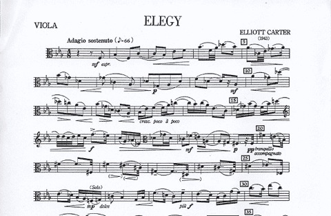 Carter, Elliott: Elegy (viola & piano)