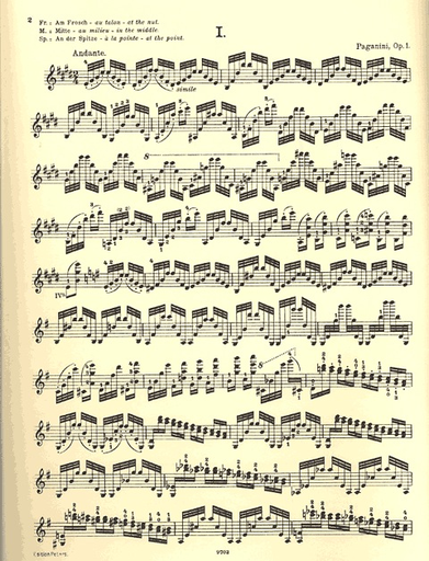 Paganini, Niccolo: 24 Caprices Op. 1 (violin)