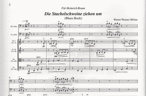 Thomas-Mifune, Werner: Figaro in Africa (cello solo OR bass & string quartet OR 4 cellos OR string orchestra)