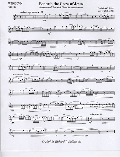 Heffler, R.: Beneath the Cross of Jesus (violin & piano)