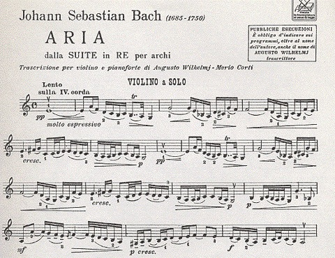 Bach, J.S.: Air on the G String (violin & piano)