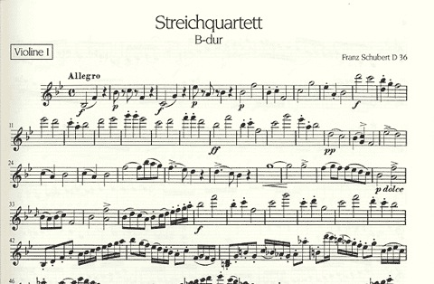 Schubert, F.: String Quartet D36 in Bb