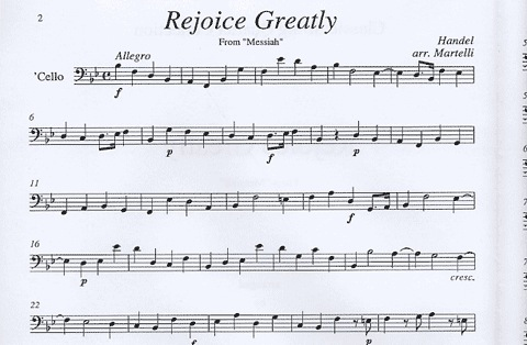Handel, G.F. (Martelli): Rejoice Greatly from the Messiah (string quartet)