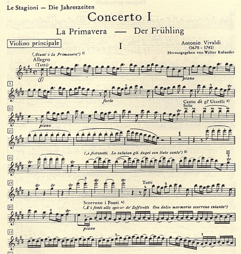 Vivaldi, A.: ''Spring'' from 4 Seasons (violin & piano)